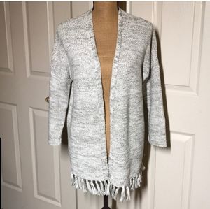 Loft fringe cardigan sweater- small